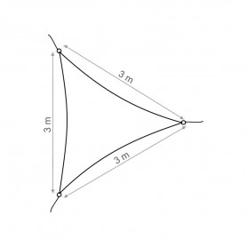 Żagiel przeciwsłoneczny trójkątny beżowy Grindi - 5
