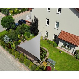 Trojúhelníková stínící sluneční plachta - šedá Grindi - 14