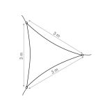 Trojúhelníková stínící sluneční plachta - šedá Grindi - 5