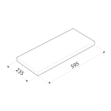 Regalboden FSG WEISS HOCHGLANZ 595x235 Velano - 6