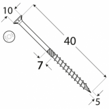 copy of CS - Holzbauschraube mit Senkkopf 5mm (Päckchen) DMX - 8