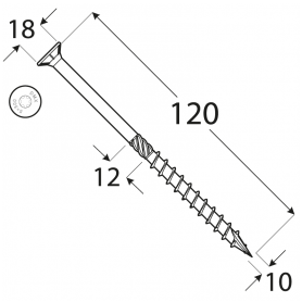 copy of CS - Holzbauschraube mit Senkkopf 8mm (Päckchen) DMX - 9