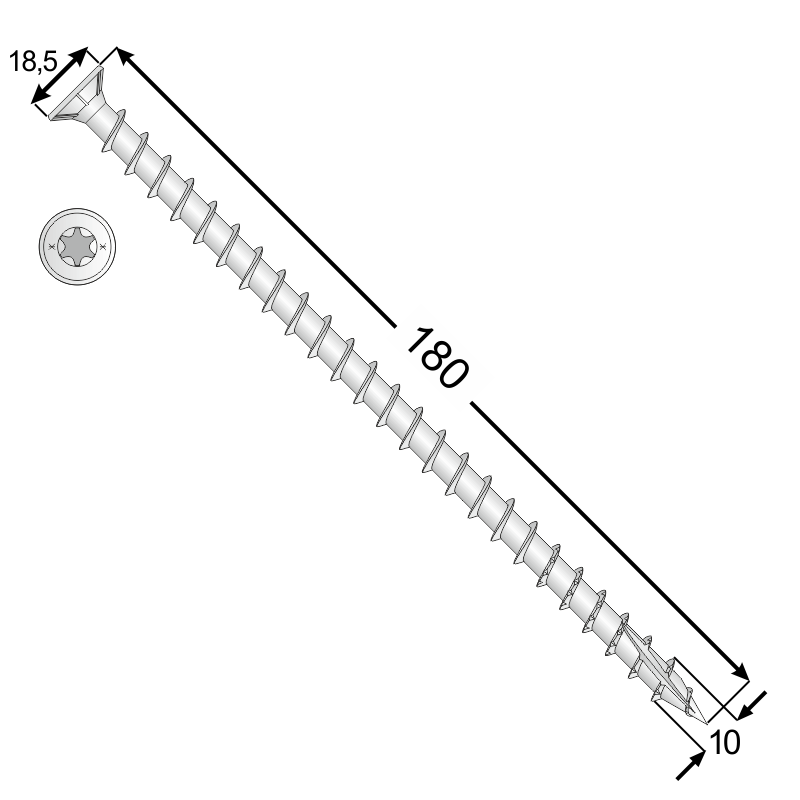 copy of CT - Holzbauschraube mit Tellerkopf 6mm (Päckchen) DMX - 4