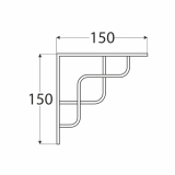 Dekorativní držák na police - ocel - SQUARE Velano - 2