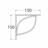 Dekorativní držák na police - ocel - TRAMP Velano - 2