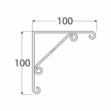 Dekorativní držák na police - ocel - WO Velano - 2