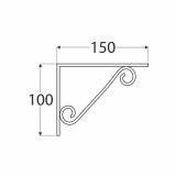 Dekorativní držák na police - ocel - WOP Velano - 2