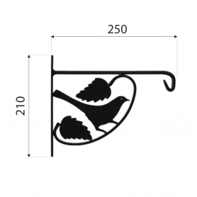 Blumenhalter UK 3 Vogel C 210x250 Velano - 3