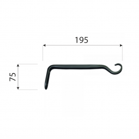 UK 6 držák závěsného květináče - prosty, černý - 75x195 mm Velano - 3