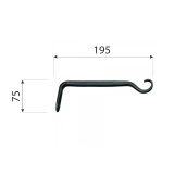 UK 6 držák závěsného květináče - prosty, černý - 75x195 mm Velano - 3