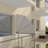 Osłona balkonowa 140x140 szara - Bora Grindi - 5