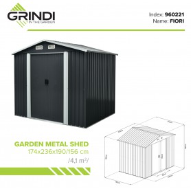 copy of Skrzynia ogrodowa metalowa 400l - 130x61x62 - Orto Grindi - 17