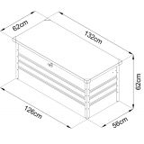 Skrzynia ogrodowa metalowa 400l - 130x61x62 - Orto Grindi - 10