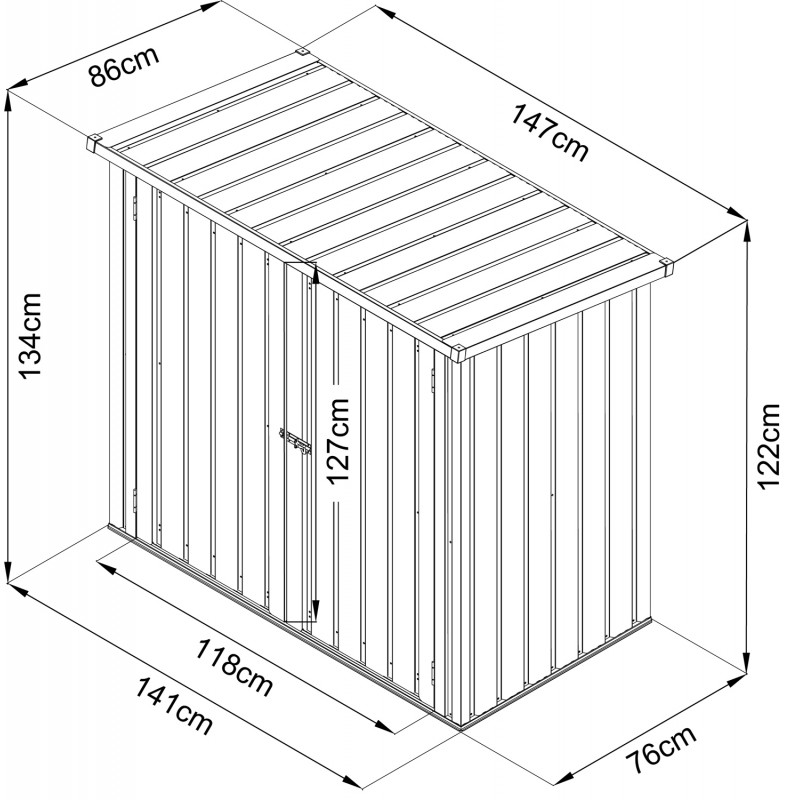 copy of Skrzynia ogrodowa metalowa 400l - 130x61x62 - Orto Grindi - 9