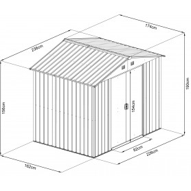 copy of Skrzynia ogrodowa metalowa 400l - 130x61x62 - Orto Grindi - 10