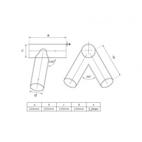 copy of Łącznik belki kwadratowej 100° zielony - GHL 1 Grindi - 3