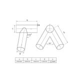 copy of Łącznik belki kwadratowej 100° zielony - GHL 1 Grindi - 3