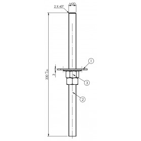 copy of Pfostenträger, höhenverstelbar zum Aufschrauben - PSR 80x250x4,0 GRUNDLINE - 5