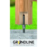 copy of Pfostenträger, höhenverstelbar zum Aufschrauben - PSR 80x250x4,0 GRUNDLINE - 8