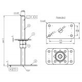 copy of Pfostenträger, höhenverstelbar zum Aufschrauben - PSR 80x250x4,0 GRUNDLINE - 5
