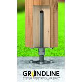 copy of Pfostenträger, höhenverstelbar zum Aufschrauben - PSR 80x250x4,0 GRUNDLINE - 8