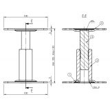 copy of Pfostenträger, höhenverstelbar zum Aufschrauben - PSR 80x250x4,0 GRUNDLINE - 5