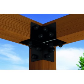 Łącznik narożny pergoli - czarny - GPLN DMX - 3