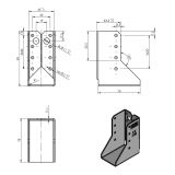 copy of Ozdobny wieszak belki - czarny DMX - 2