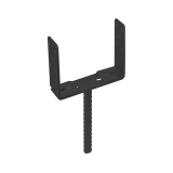 copy of Pfostenträger – breitenverstellbar – PSRU 60-200x136x4,0 GRUNDLINE - 1