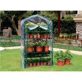 copy of Szklarnia ogrodowa Crocus II 70x50x158 - 4-półkowa Grindi - 2