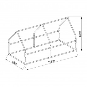 copy of Szklarnia ogrodowa Crocus II 70x50x158 - 4-półkowa Grindi - 10