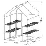 copy of Szklarnia ogrodowa Crocus II 70x50x158 - 4-półkowa Grindi - 7