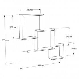 Wand-Regal-Set FIS 320/280/200 Velano - 8