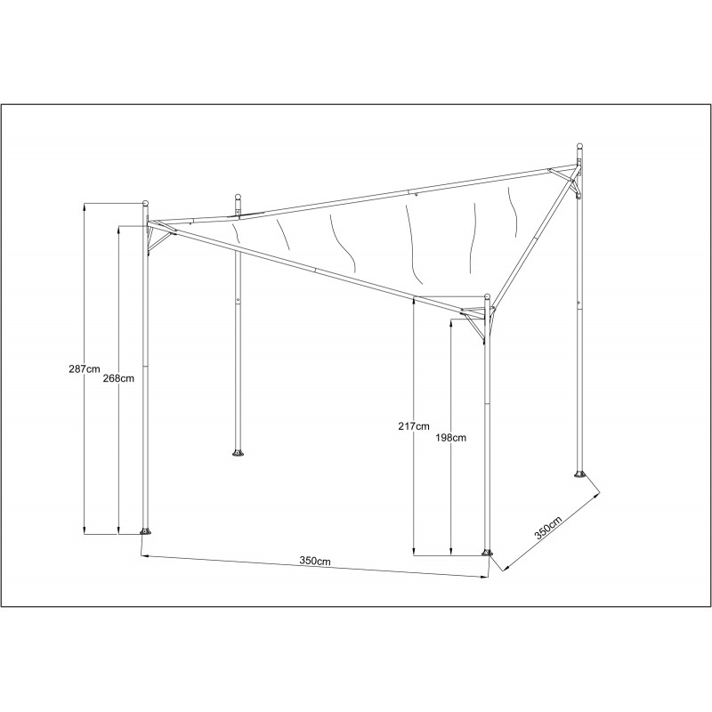 copy of Pergola tarasowa aluminiowa 4x3m Grindi - 9