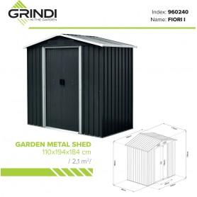 copy of Skrzynia ogrodowa metalowa 400l - 130x61x62 - Orto Grindi - 9