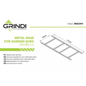 copy of Skrzynia ogrodowa metalowa 400l - 130x61x62 - Orto Grindi - 2