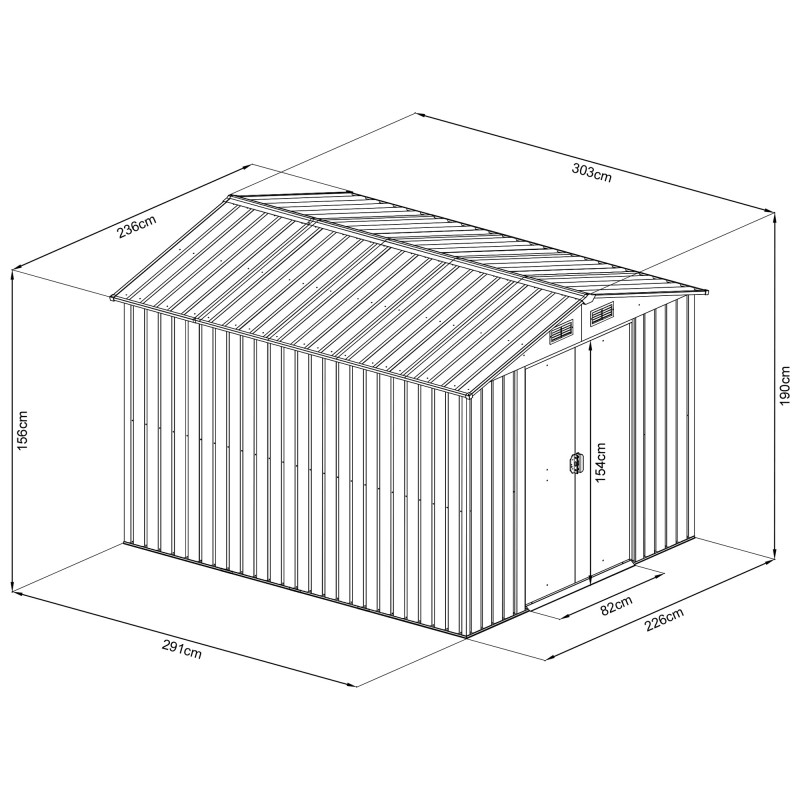 copy of Skrzynia ogrodowa metalowa 400l - 130x61x62 - Orto Grindi - 10