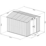 copy of Skrzynia ogrodowa metalowa 400l - 130x61x62 - Orto Grindi - 10