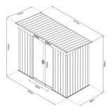copy of Skrzynia ogrodowa metalowa 400l - 130x61x62 - Orto Grindi - 4