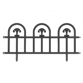 Płotek ogrodowy czarny 240x30 zestaw 4 szt - GOP 1 Grindi - 1