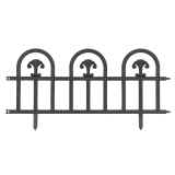 Płotek ogrodowy czarny 240x30 zestaw 4 szt - GOP 1 Grindi - 1