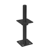 copy of Pfostenträger, höhenverstelbar zum Aufschrauben - PSR 80x250x4,0 GRUNDLINE - 1